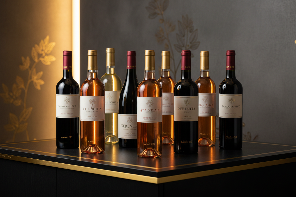 {
    "options": [
        "7 Vini Sotto i 15 Euro da Provare",
        "I Migliori Vini a Meno di 15 Euro",
        "Guida all'Acquisto di Vini Accessibili"
    ]
}