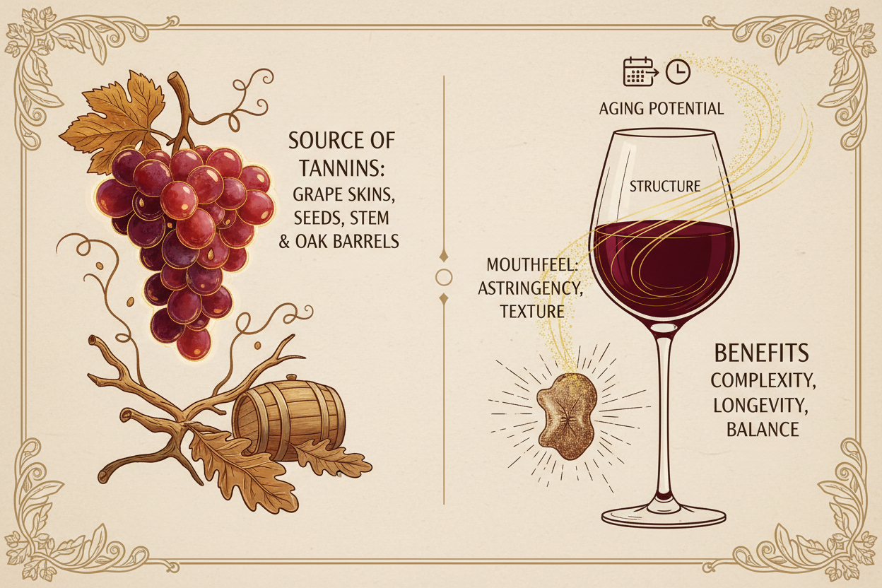 Oltre il Calice: Tannini nel Vino Rosso - Guida Completa